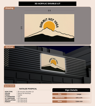 CUSTOM MOCKUP SIGN FOR Natalee Pospical