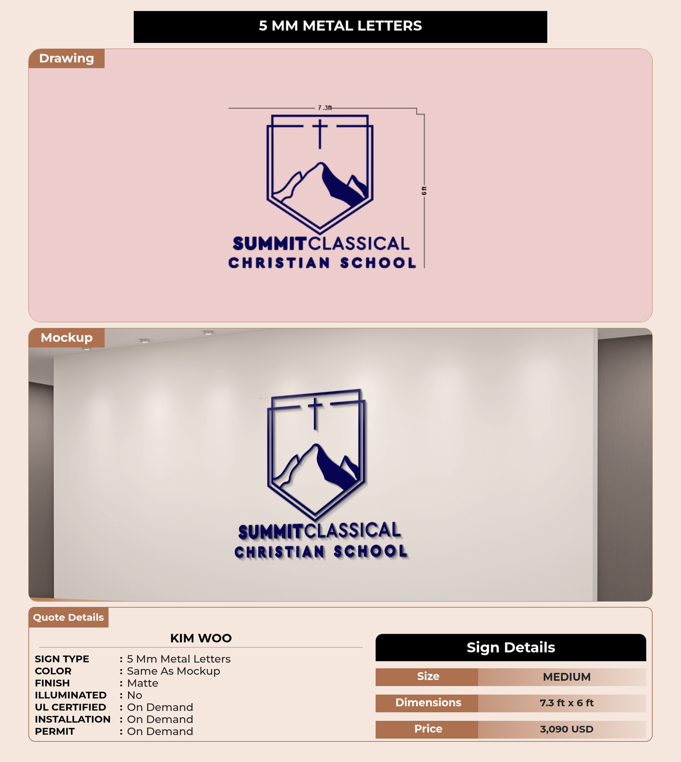 CUSTOM MOCKUP SIGN FOR Kim Woo