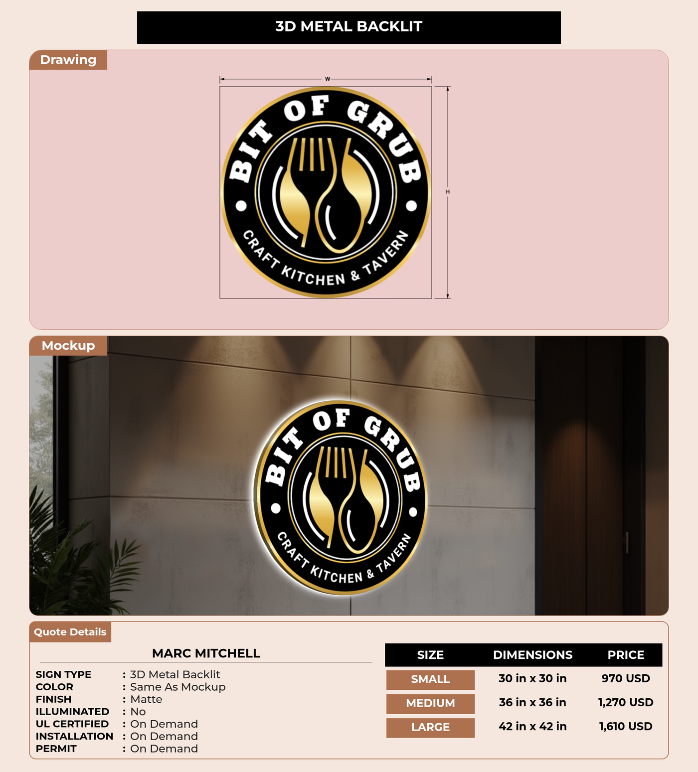 CUSTOM MOCKUP SIGN FOR Marc Mitchell