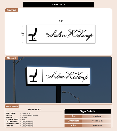 CUSTOM MOCKUP SIGN FOR Dani Hicks