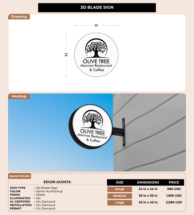 CUSTOM MOCKUP SIGN FOR Eduin Acosta