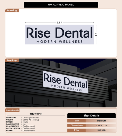 CUSTOM MOCKUP SIGN FOR Thu Trinh
