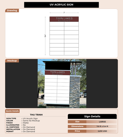 CUSTOM MOCKUP SIGN FOR Thu Trinh