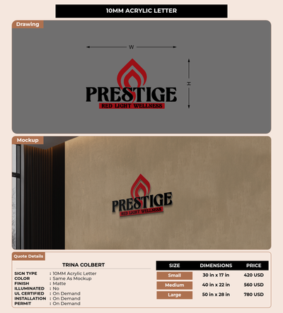 CUSTOM MOCKUP SIGN FOR Trina Colbert