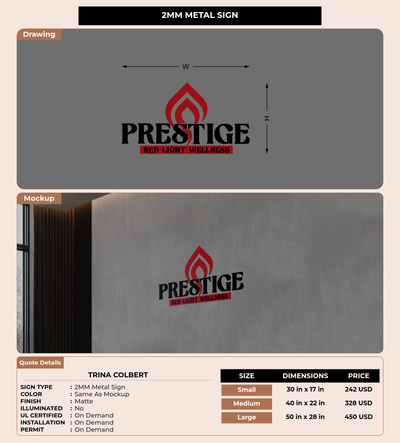 CUSTOM MOCKUP SIGN FOR Trina Colbert