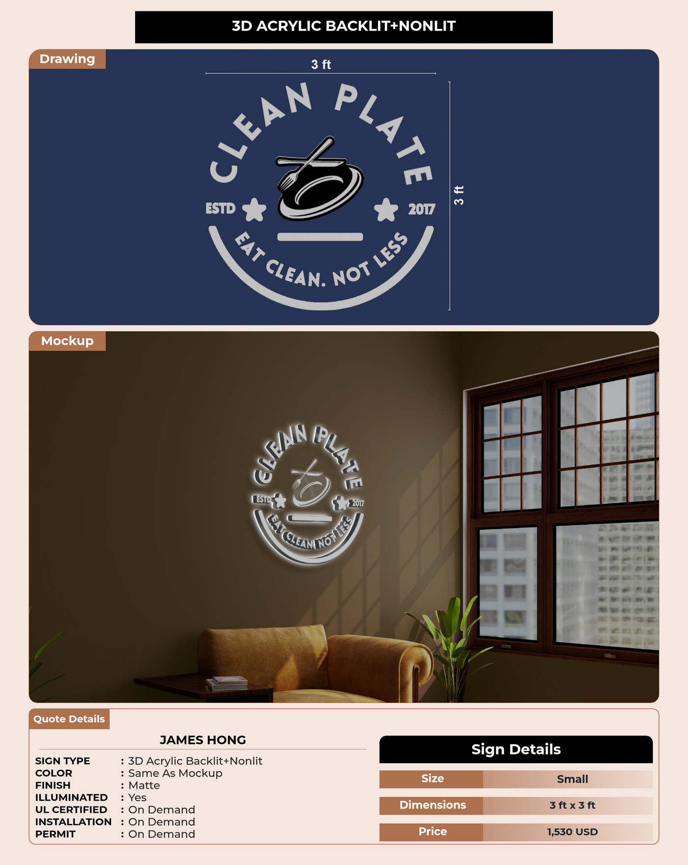 CUSTOM MOCKUP SIGN FOR James Hong