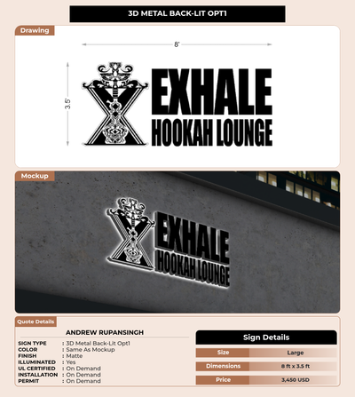 CUSTOM MOCKUP SIGN FOR Andrew Rupansingh