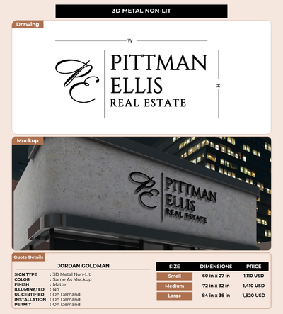 CUSTOM MOCKUP SIGN FOR Jordan Goldman
