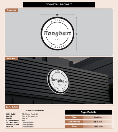 CUSTOM MOCKUP SIGN FOR Chris Simpson