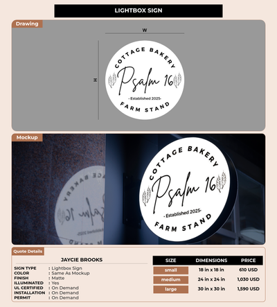CUSTOM MOCKUP SIGN FOR Jaycie Brooks