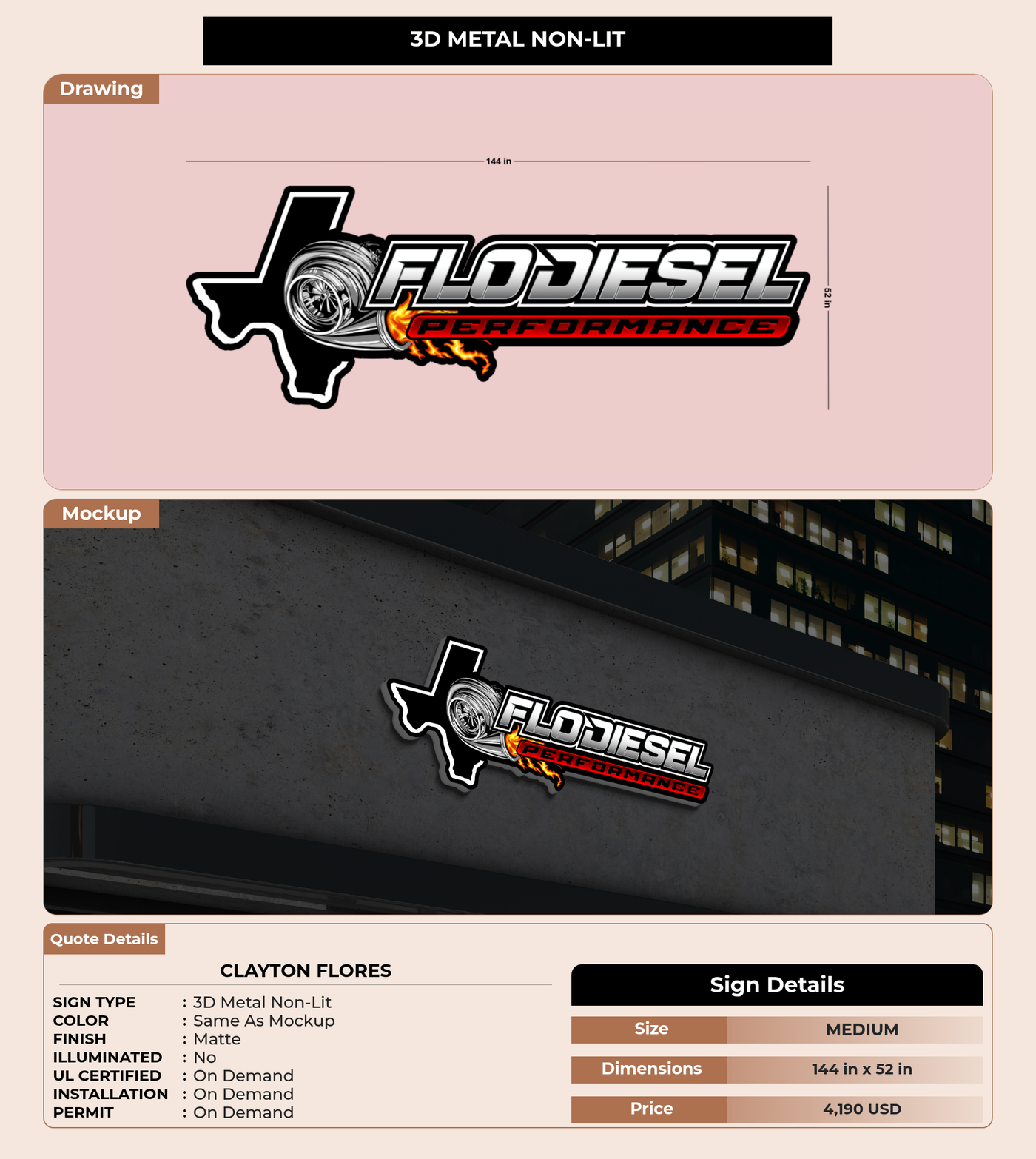 CUSTOM MOCKUP SIGN FOR Clayton Flores