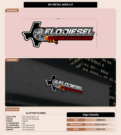 CUSTOM MOCKUP SIGN FOR Clayton Flores