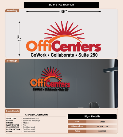 CUSTOM MOCKUP SIGN FOR Amanda Johnson