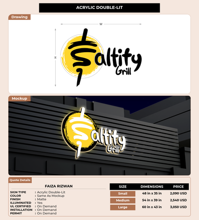 CUSTOM MOCKUP SIGN FOR Faiza Rizwan
