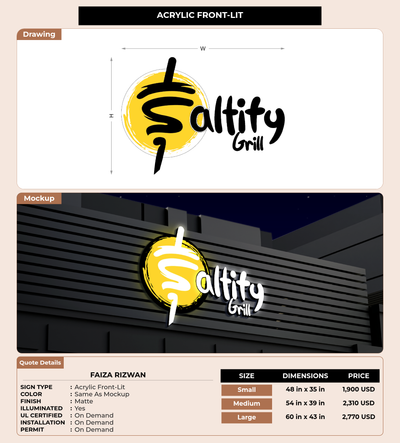 CUSTOM MOCKUP SIGN FOR Faiza Rizwan