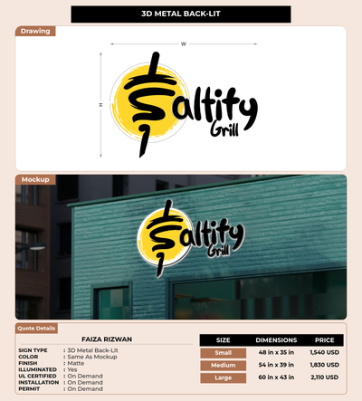 CUSTOM MOCKUP SIGN FOR Faiza Rizwan