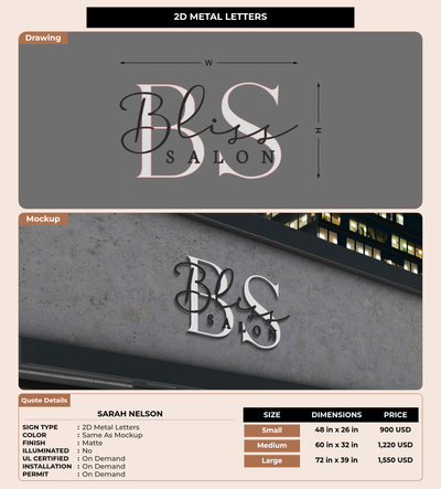 CUSTOM MOCKUP SIGN FOR Sarah Nelson