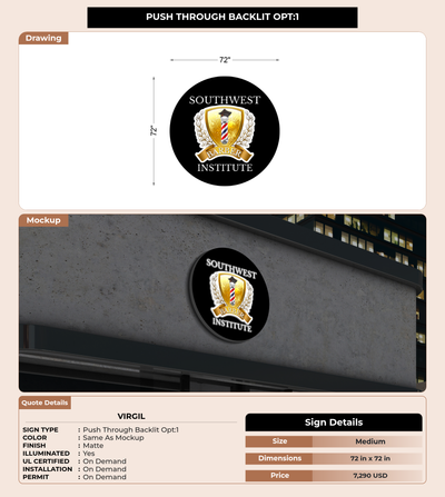 CUSTOM MOCKUP SIGN FOR Virgil