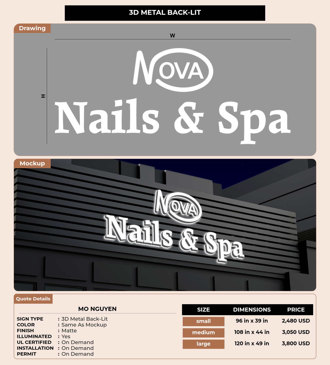 CUSTOM MOCKUP SIGN FOR Mo Nguyen