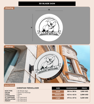 CUSTOM MOCKUP SIGN FOR Christian Terwilliger