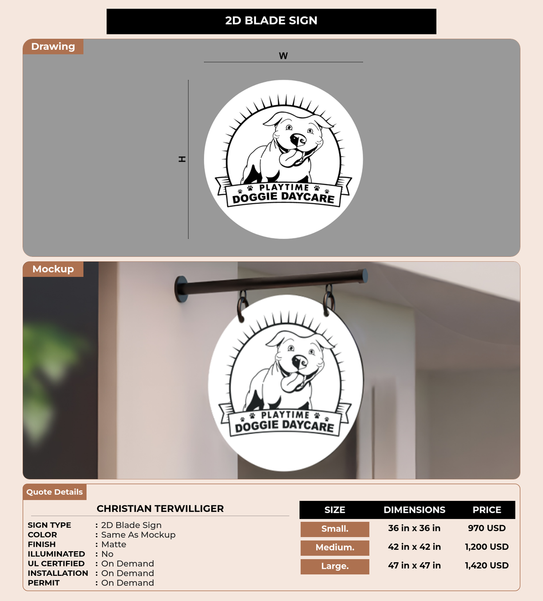 CUSTOM MOCKUP SIGN FOR Christian Terwilliger