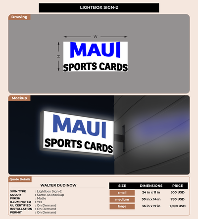 CUSTOM MOCKUP SIGN FOR Walter Dudinow