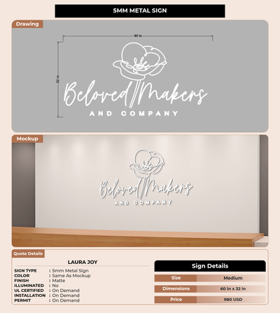 CUSTOM MOCKUP SIGN FOR Laura Joy