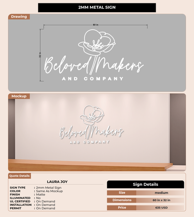 CUSTOM MOCKUP SIGN FOR Laura Joy