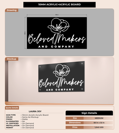 CUSTOM MOCKUP SIGN FOR Laura Joy