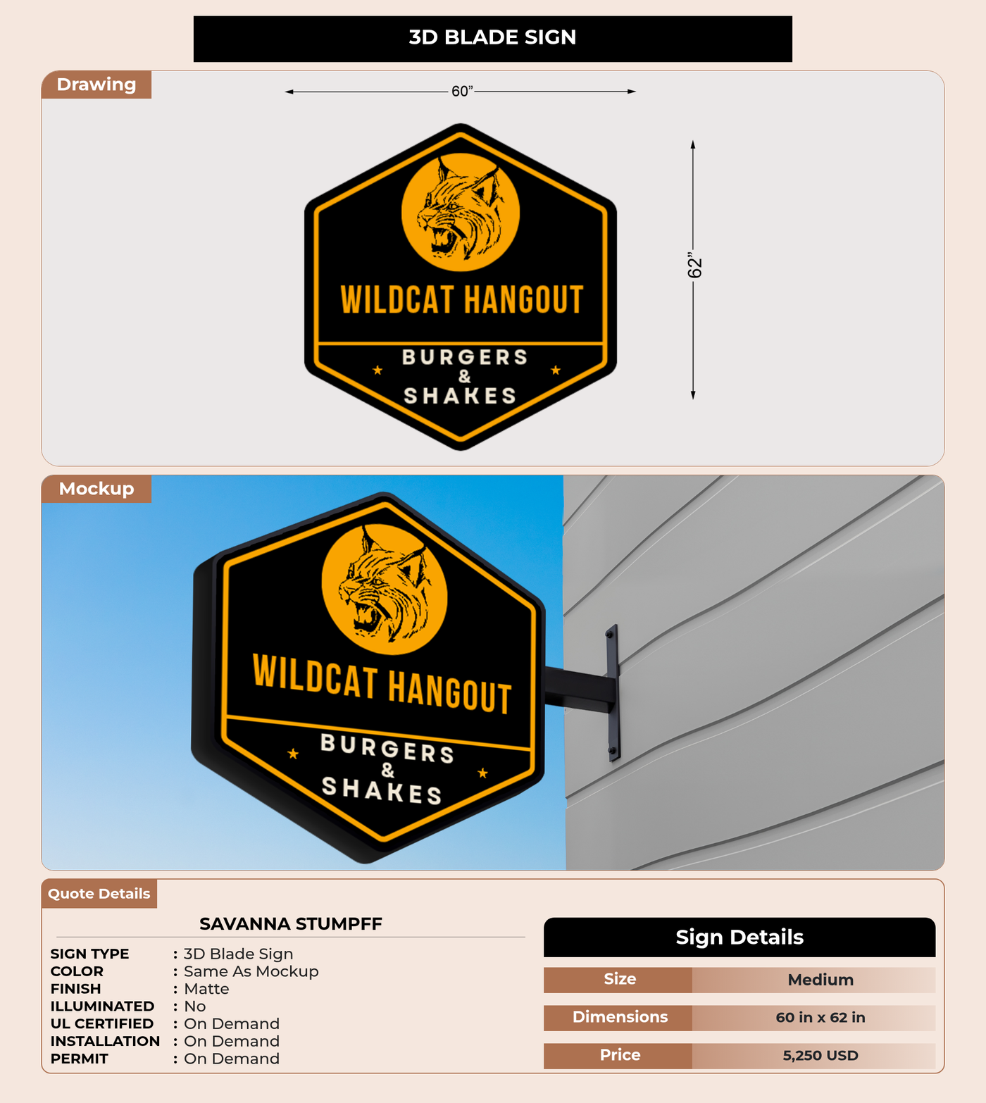 CUSTOM MOCKUP SIGN FOR Savanna Stumpff