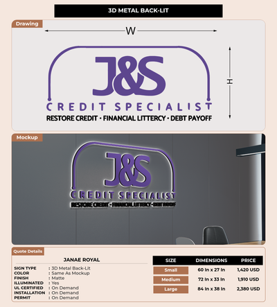 CUSTOM MOCKUP SIGN FOR Janae Royal