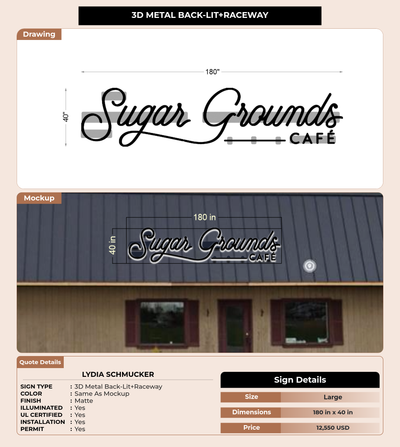 CUSTOM MOCKUP SIGN FOR Lydia Schmucker