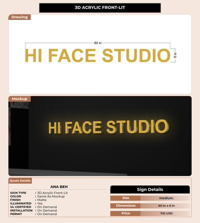 CUSTOM MOCKUP SIGN FOR Ana beh