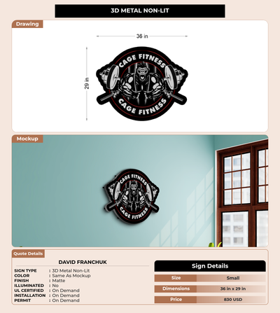 CUSTOM MOCKUP SIGN FOR David Franchuk