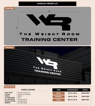 CUSTOM MOCKUP SIGN FOR Chris Lawyer