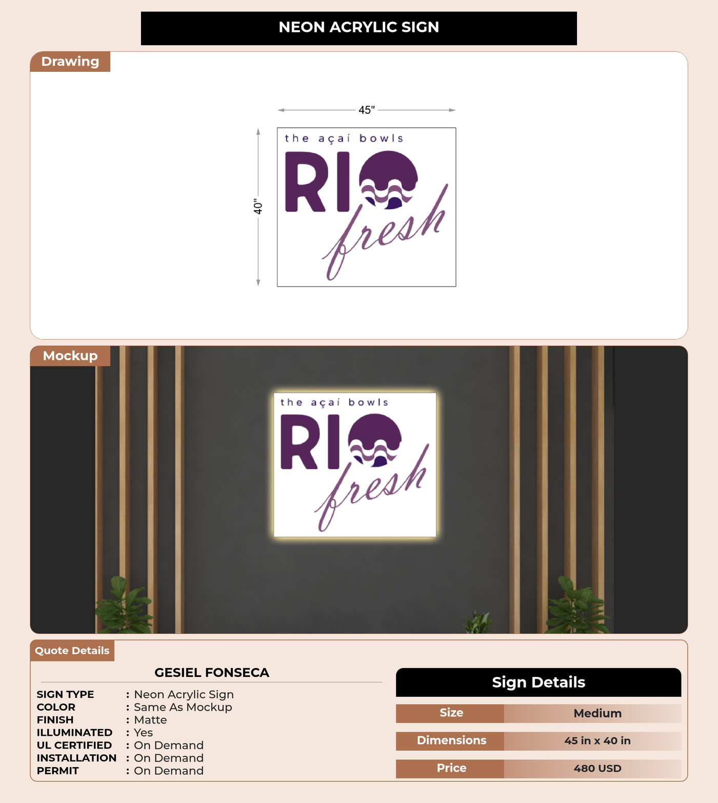 CUSTOM MOCKUP SIGN FOR Gesiel Fonseca