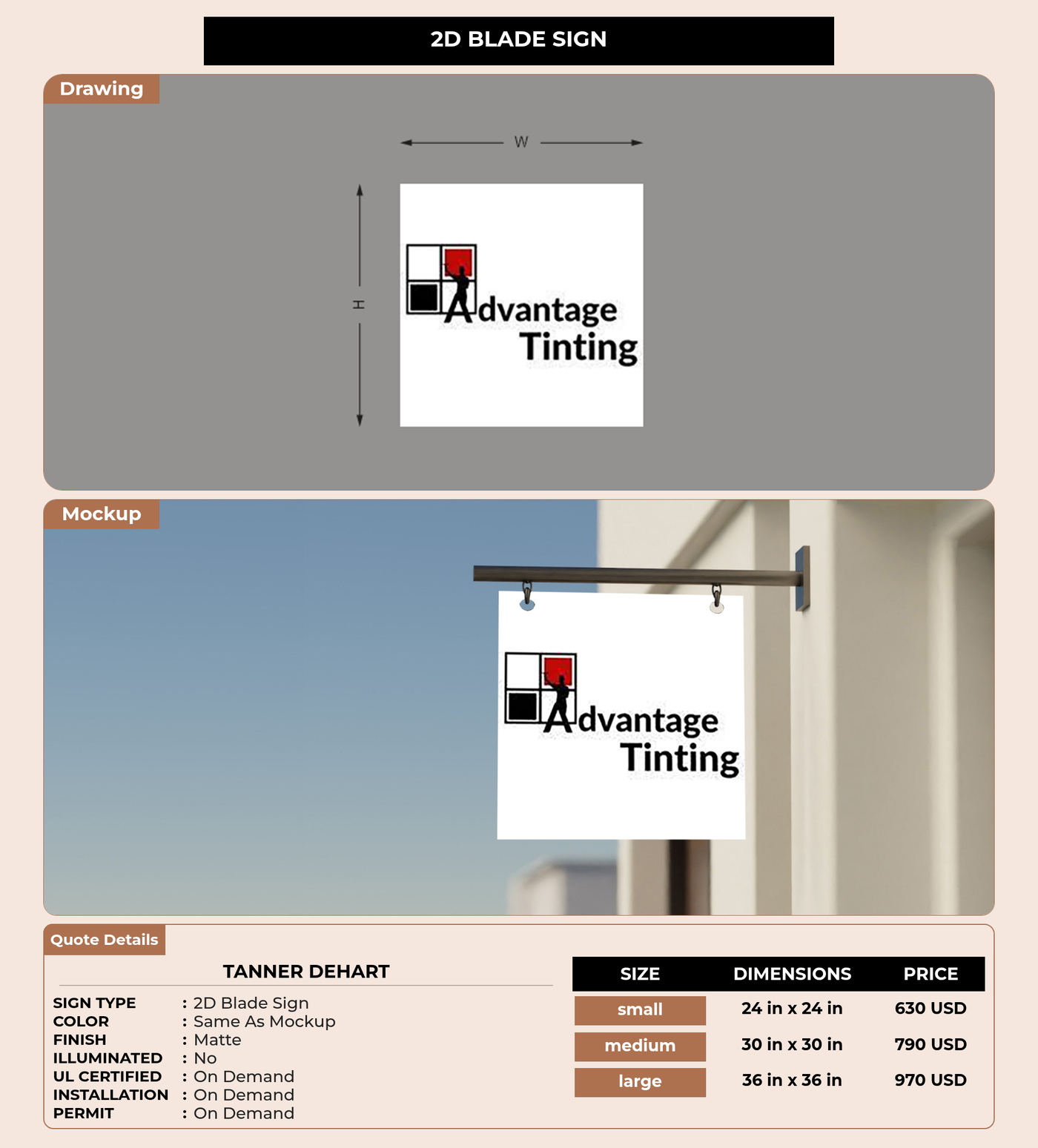 CUSTOM MOCKUP SIGN FOR Tanner DeHart