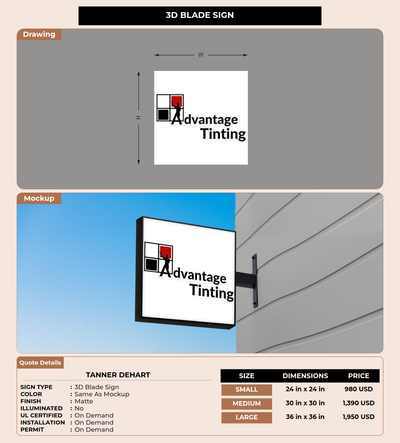 CUSTOM MOCKUP SIGN FOR Tanner DeHart