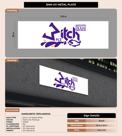 CUSTOM MOCKUP SIGN FOR Margarita Tepliakova