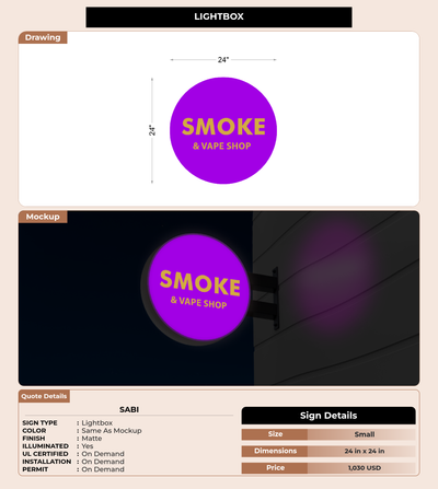 CUSTOM MOCKUP SIGN FOR Sabi