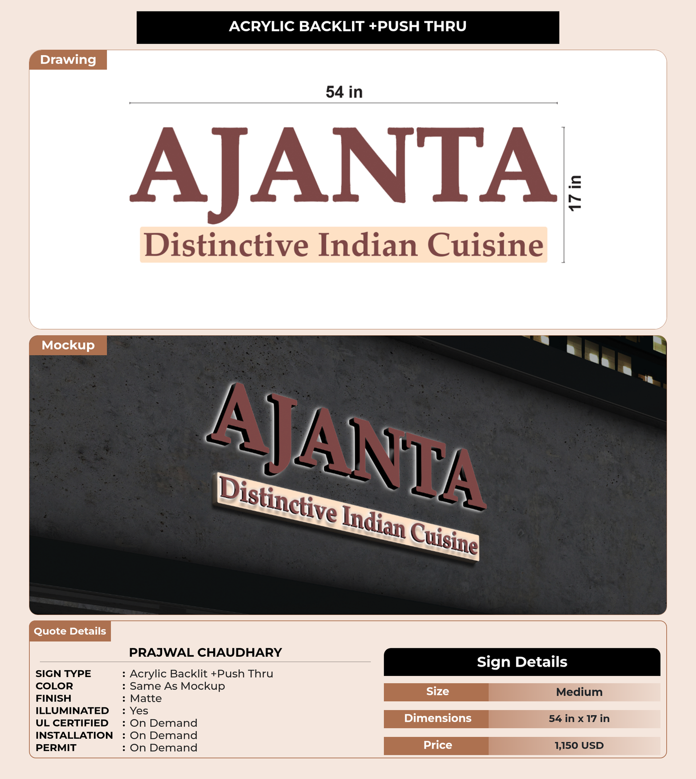 CUSTOM MOCKUP SIGN FOR Prajwal Chaudhary