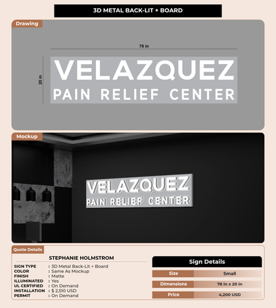 CUSTOM MOCKUP SIGN FOR Stephanie Holmstrom