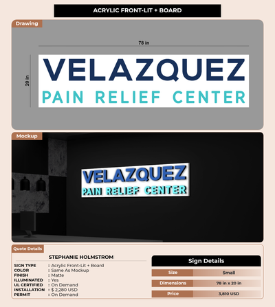 CUSTOM MOCKUP SIGN FOR Stephanie Holmstrom