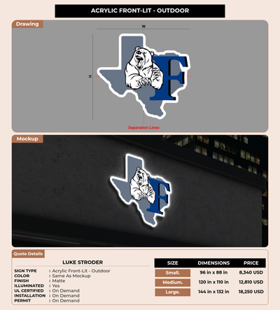 CUSTOM MOCKUP SIGN FOR Luke Stroder