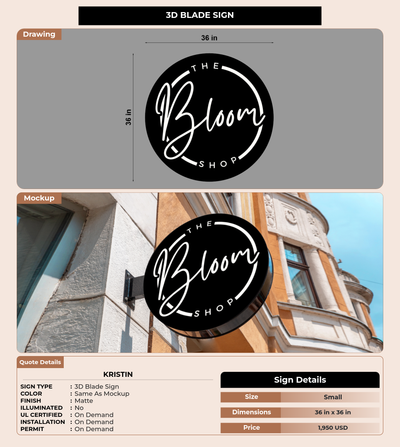 CUSTOM MOCKUP SIGN FOR Kristin