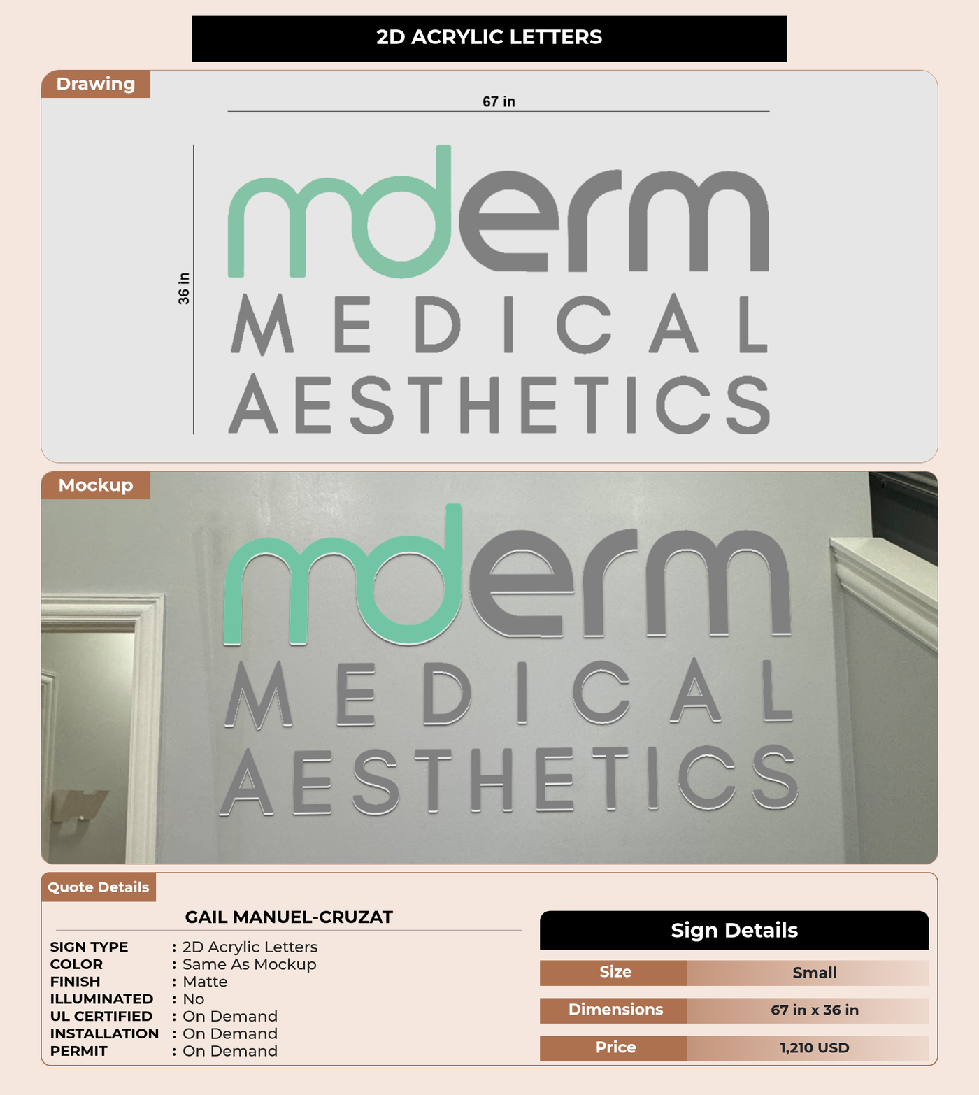CUSTOM MOCKUP SIGN FOR Gail Manuel-Cruzat