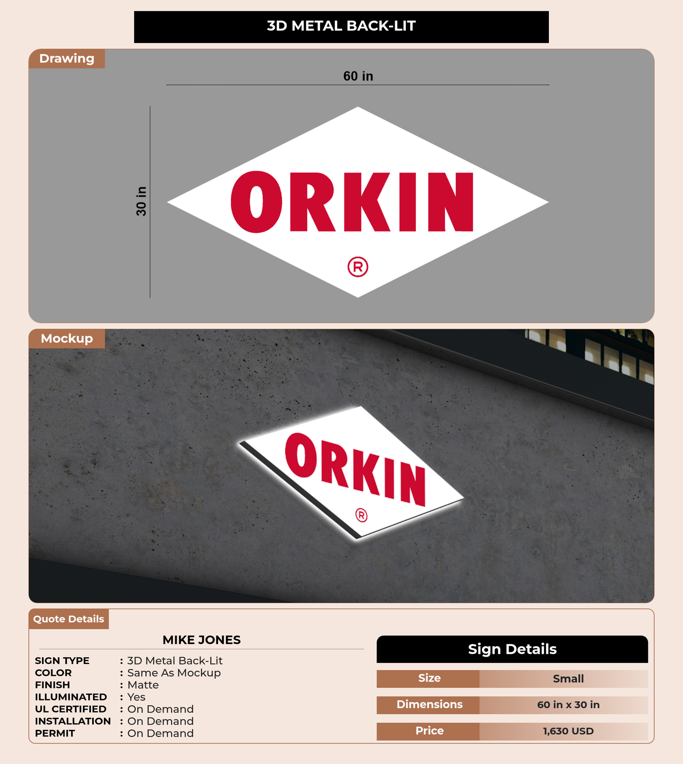 CUSTOM MOCKUP SIGN FOR Mike Jones