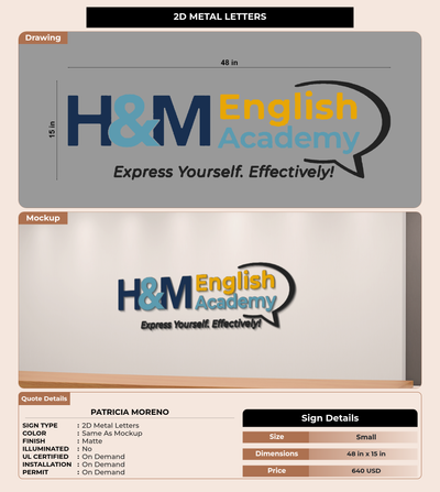 CUSTOM MOCKUP SIGN FOR Patricia Moreno