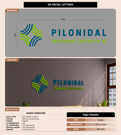 CUSTOM MOCKUP SIGN FOR Maria Shrager