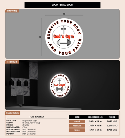 CUSTOM MOCKUP SIGN FOR Ray Garcia